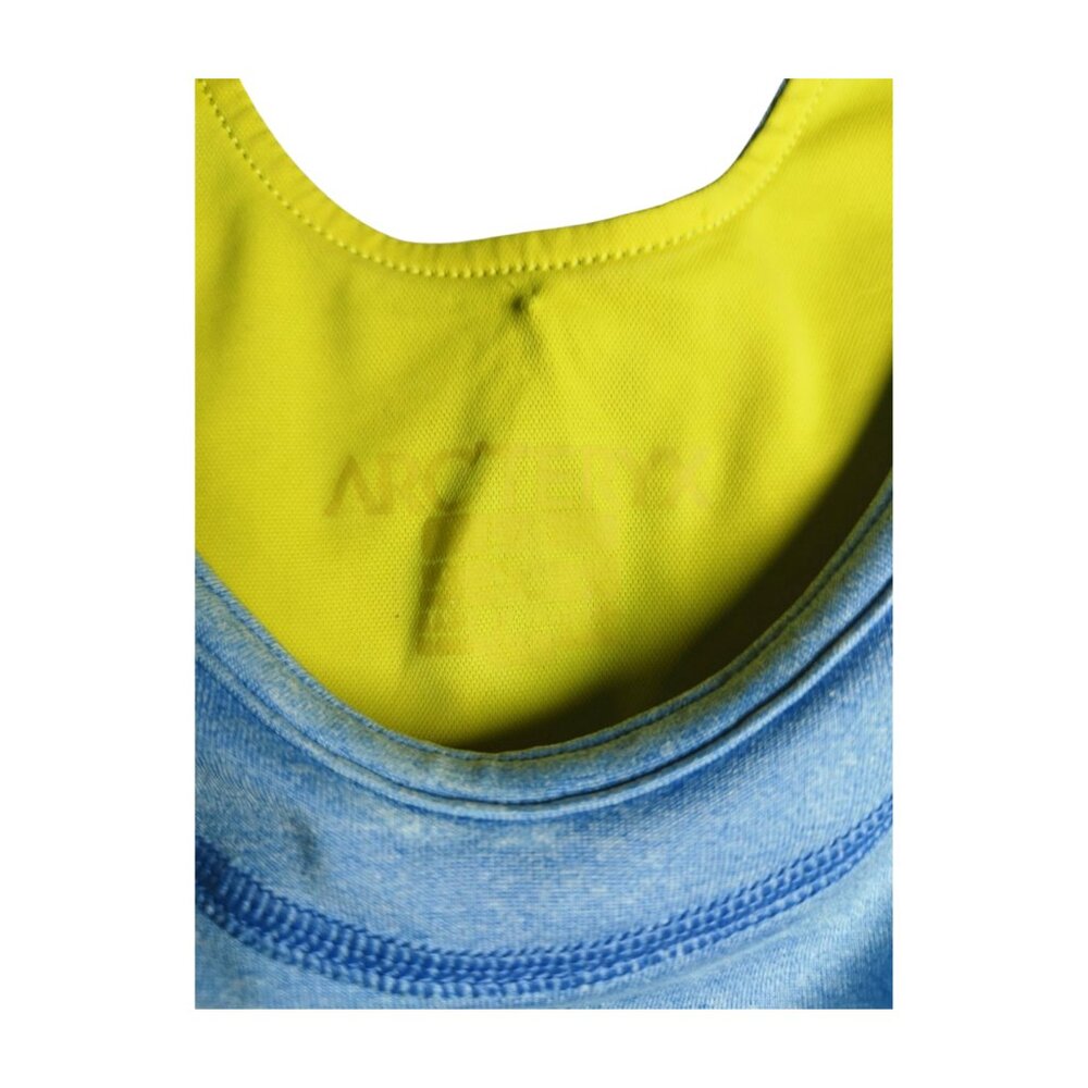 Arc'teryx Women's Senna Tank Top - Size Estimated L - Blue/Yellow, Built-in Bra - Picture 3 of 7